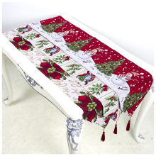 2022  Christmas decoration linen printed Christmas table flag 180 * 35 Christmas table cloth